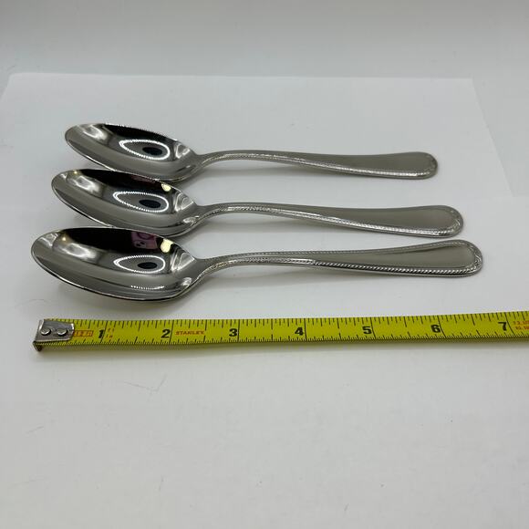 3 Oval Place Soups Spoon Swedish Lodge Lenox 7 1/4" Stainless 18/10 - Picture 2 of 8
